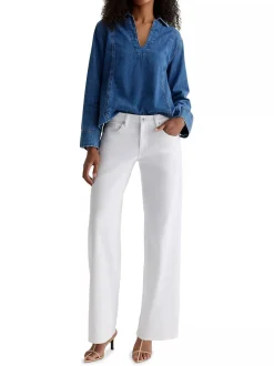 Adria Low-Rise Wide Leg Jeans