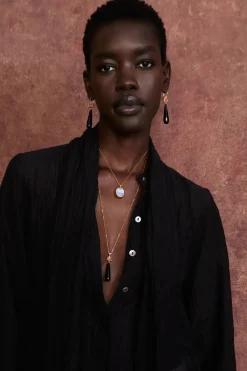 Agate Teardrop Necklace