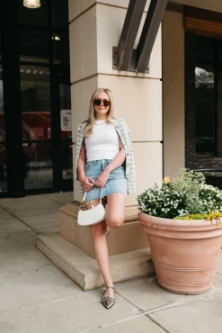 Alexis Skirt With Raw Cut Hem