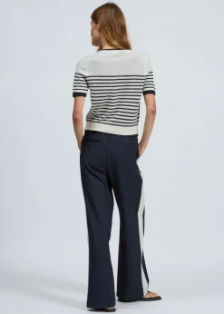 Anne Short Sleeve Stripe Cardigan