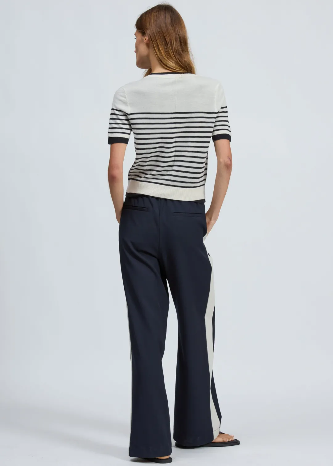 Anne Short Sleeve Stripe Cardigan