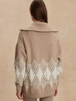 Betty Jacquard Half Zip