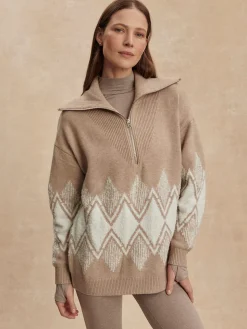 Betty Jacquard Half Zip