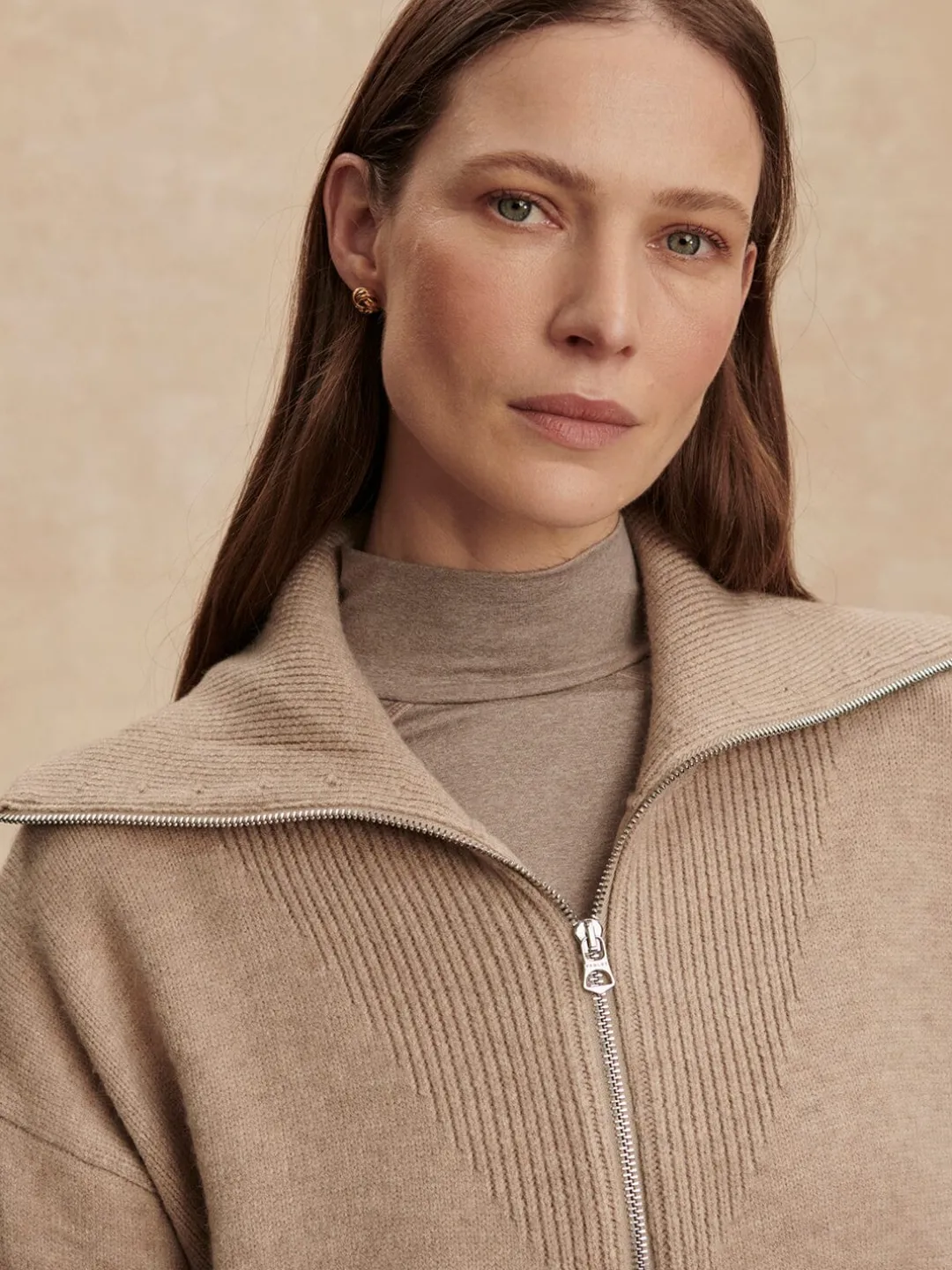 Betty Jacquard Half Zip