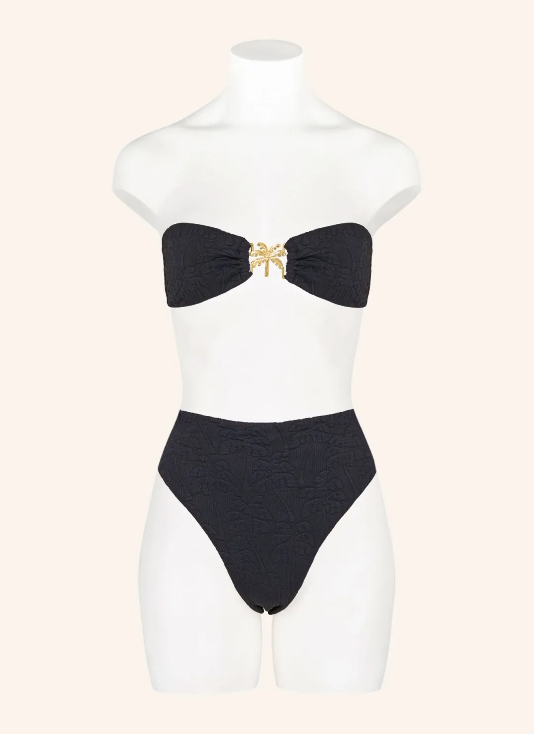 Black Palm Trees Bikini Top