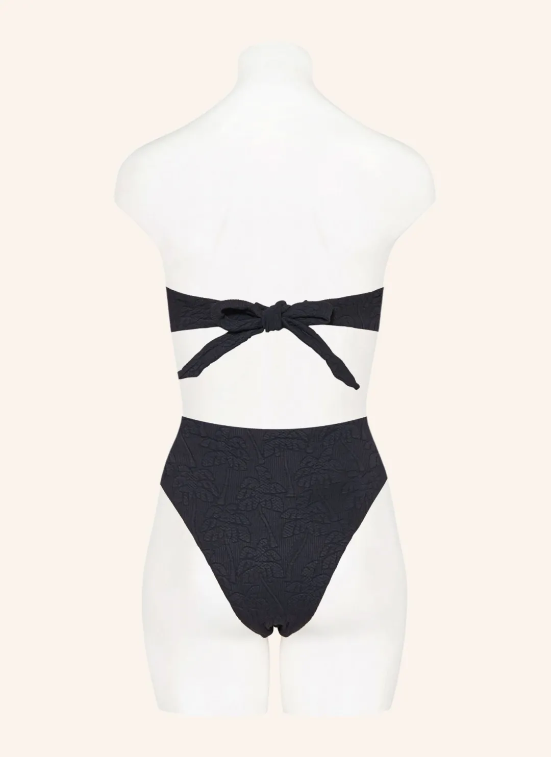 Black Palm Trees Bikini Top