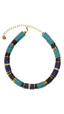 Brown Coconut Pave Puka Necklace