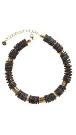 Brown/Gold Sea Shell Puka Necklace