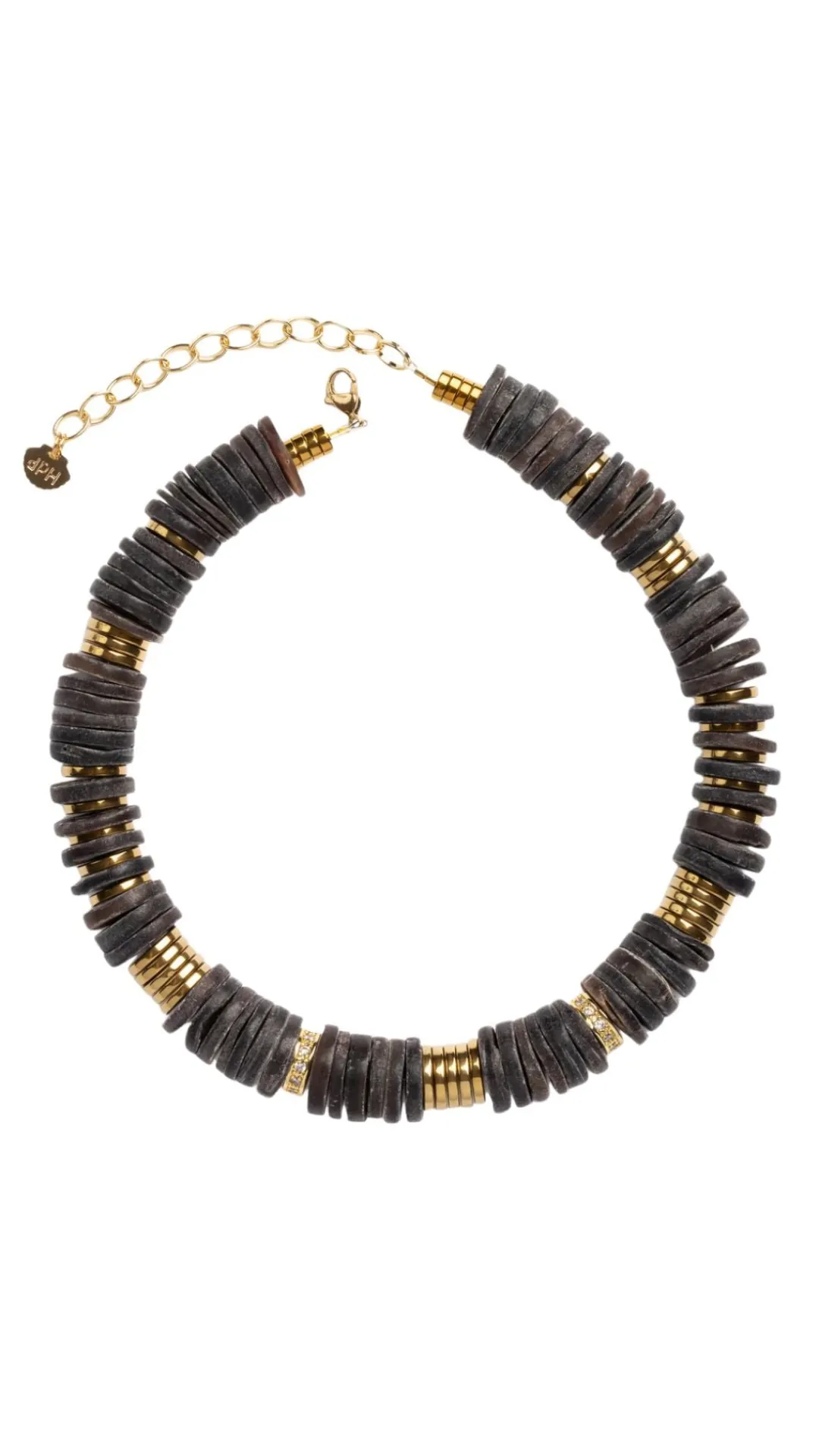 Brown/Gold Sea Shell Puka Necklace