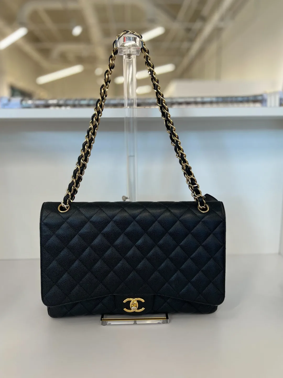 Chanel Quilted Caviar Maxi Classic