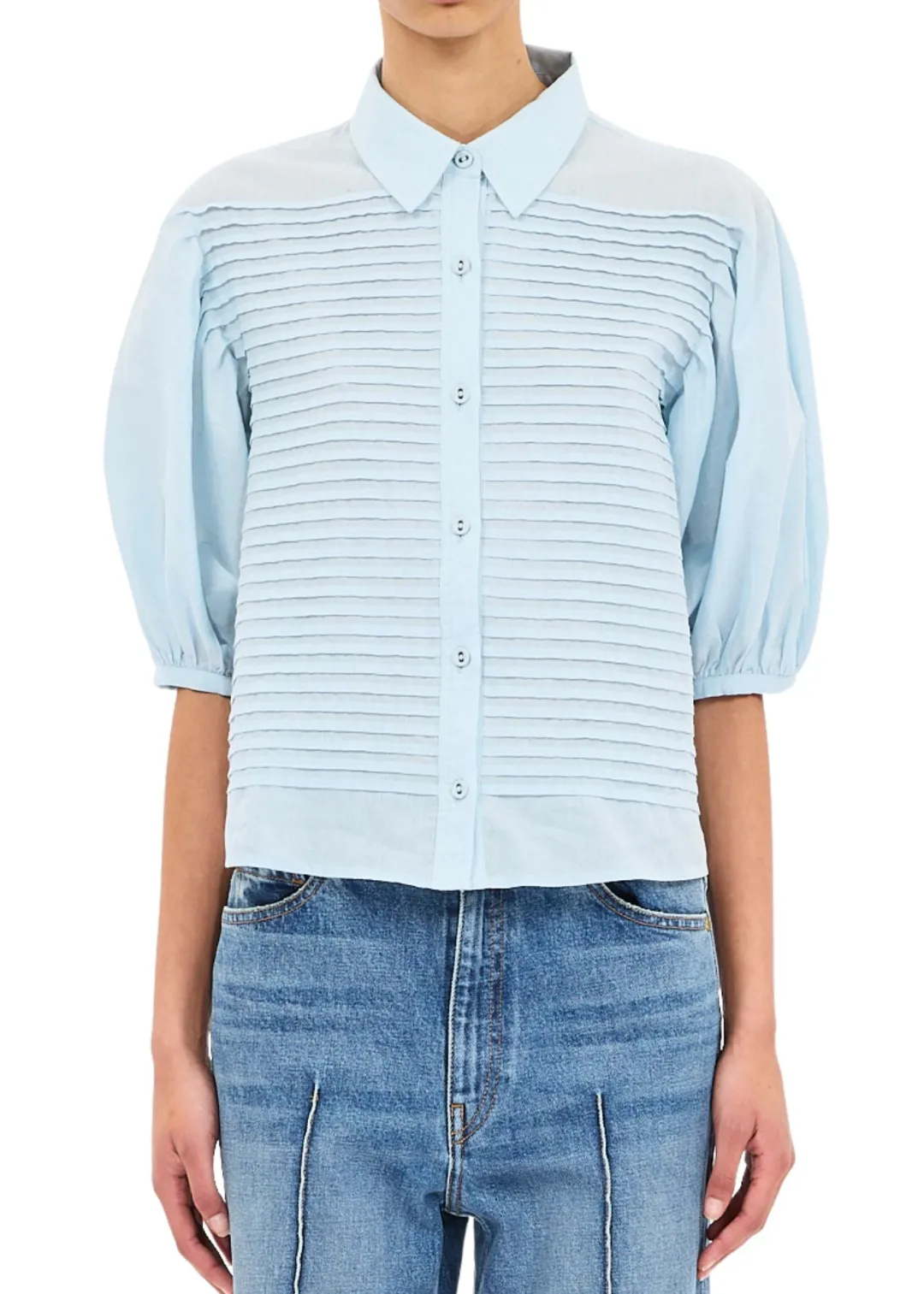Cordelia Short Sleeve Button Up Top