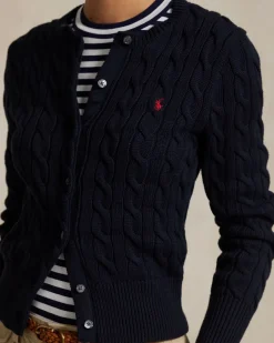 Cotton Crewneck Cardigan