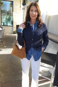 Cotton Crewneck Cardigan