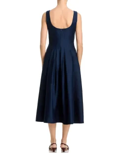 Cotton Sateen Midi Dress