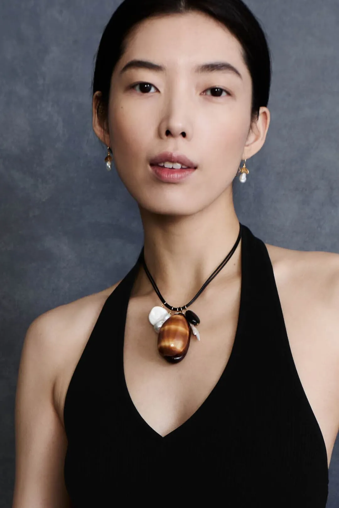 Cowrie Leather Charm Necklace