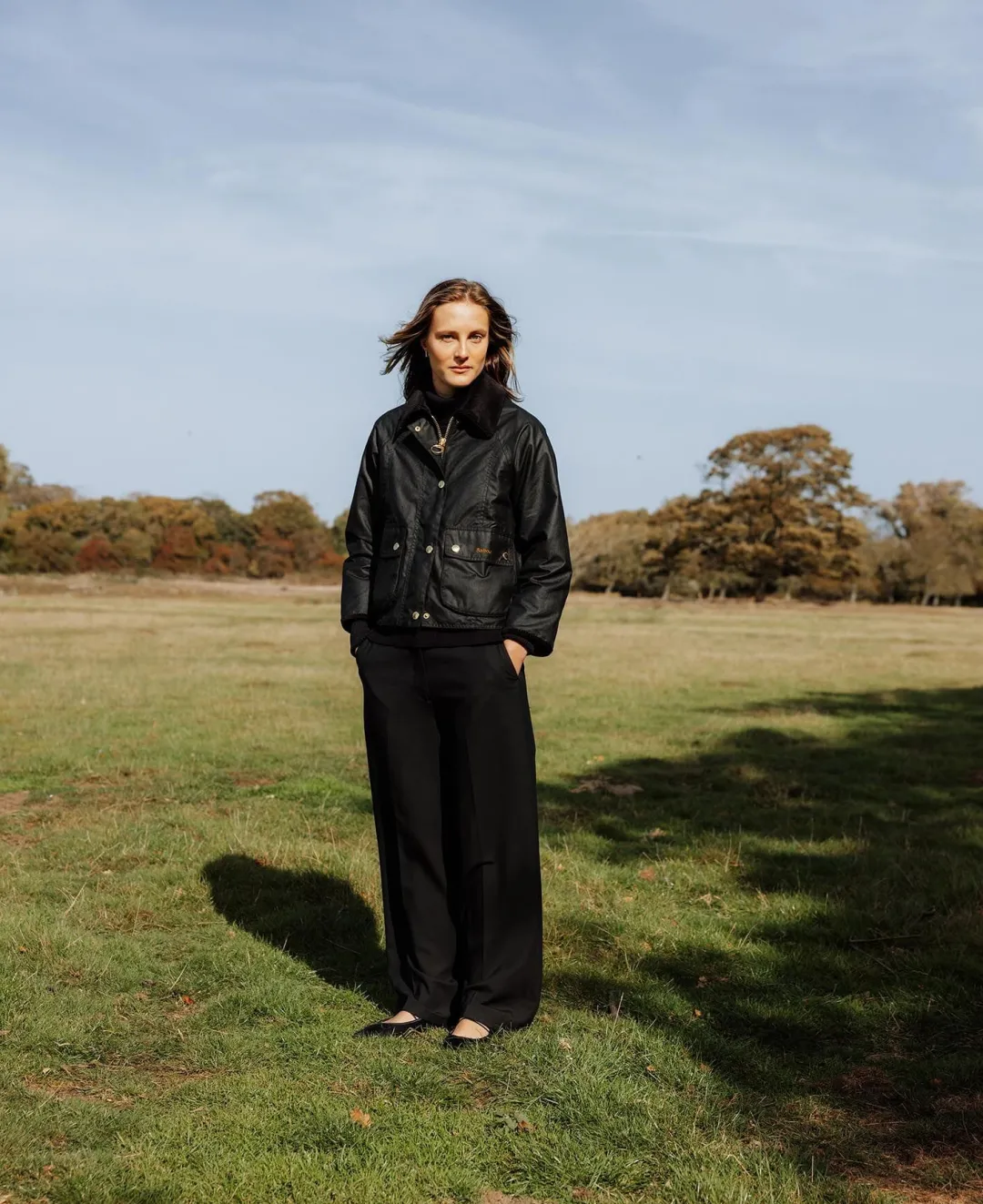 Cropped Beadnell Waxed Jacket