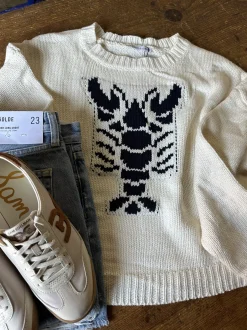 Cropped Lobster Sweater
