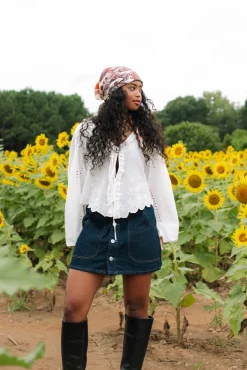 Curved Pocket Mini Skirt