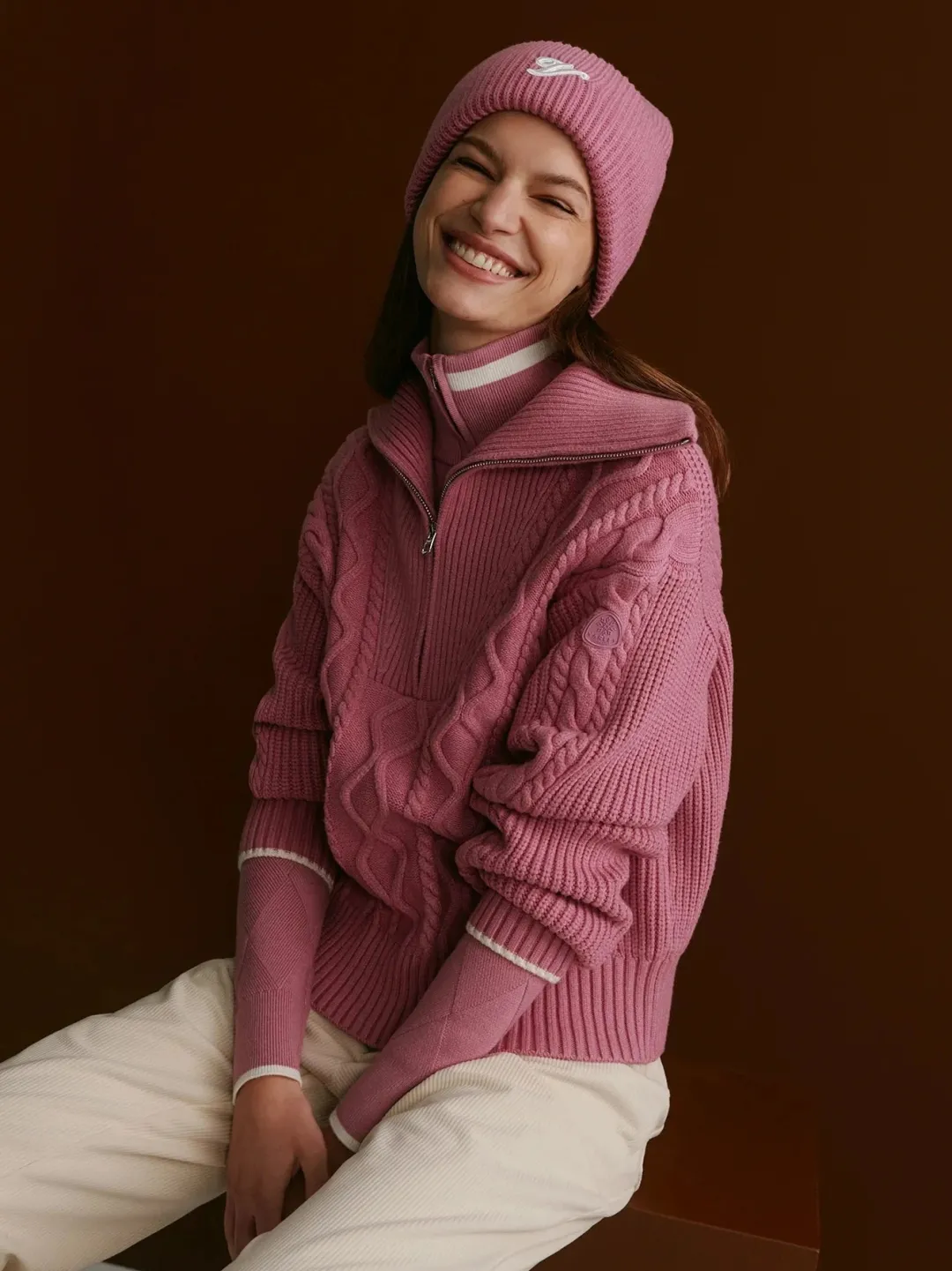 Didi Relaxed Cable Half Zip