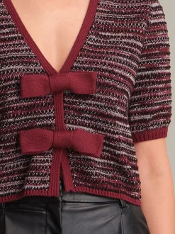 Elaine Marled Bow Front Cardi