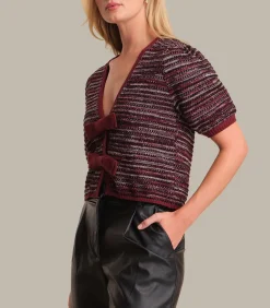 Elaine Marled Bow Front Cardi