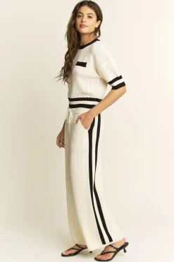 Elle Contrast Knit Pant
