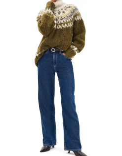 Featherweight Logan Mid Rise Wide Leg Jeans