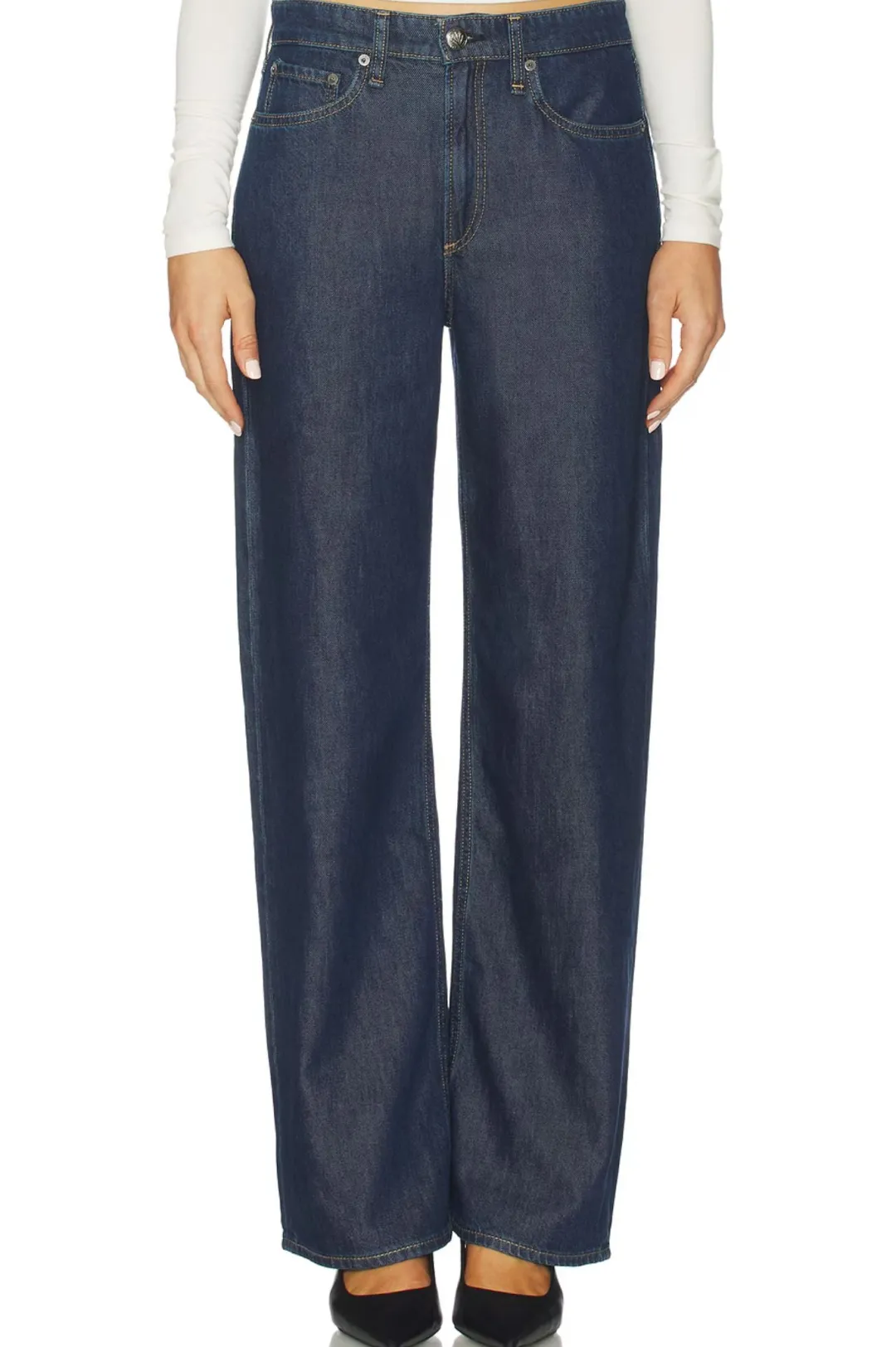 Featherweight Logan Mid Rise Wide Leg Jeans