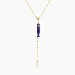 Fortuna Lapis Lariat Necklace