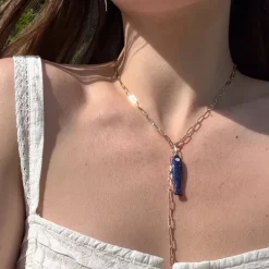Fortuna Lapis Lariat Necklace