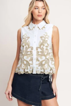 Francen Embroidered Top