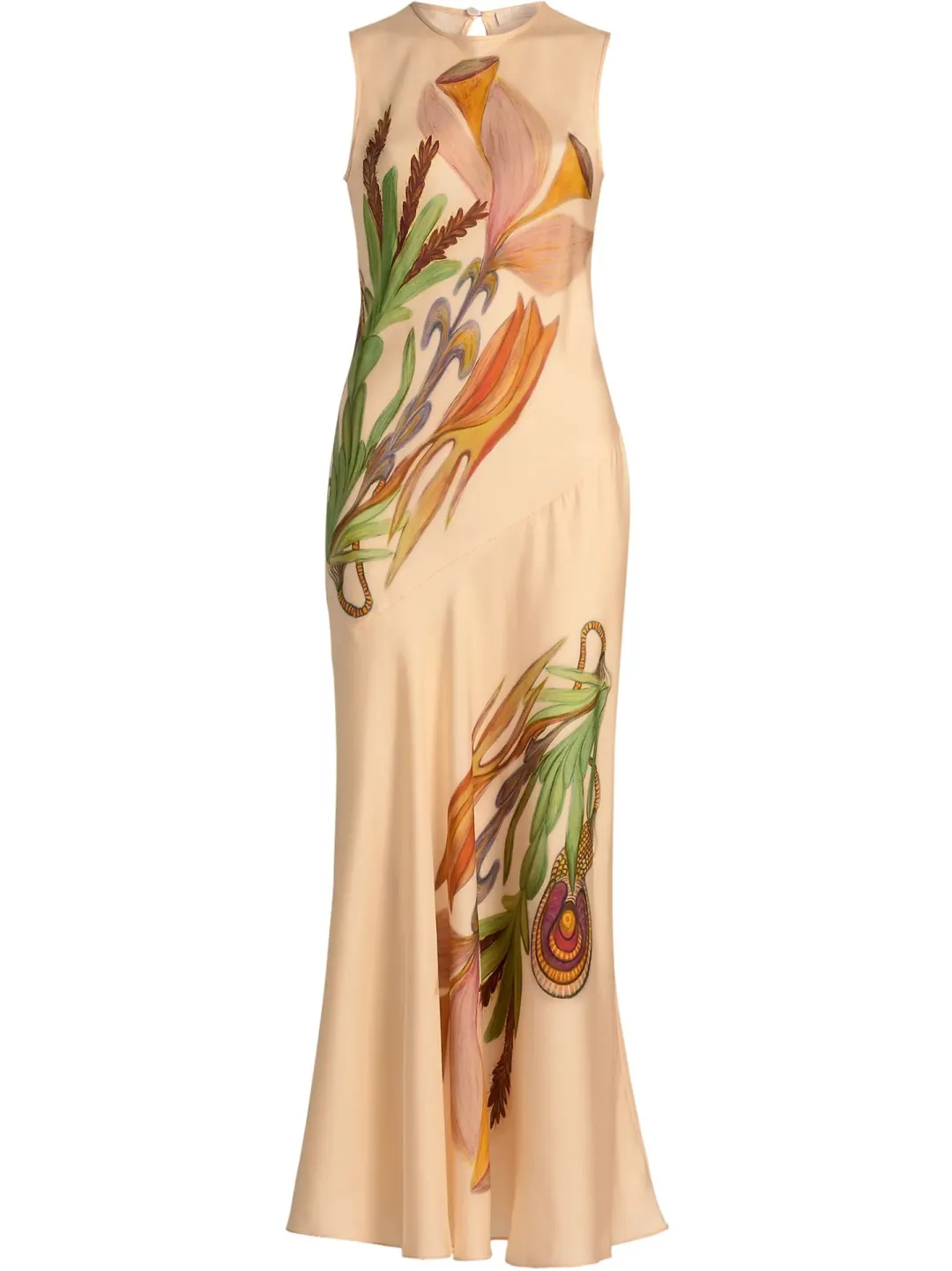 Gaea Sleeveless Silk Dress