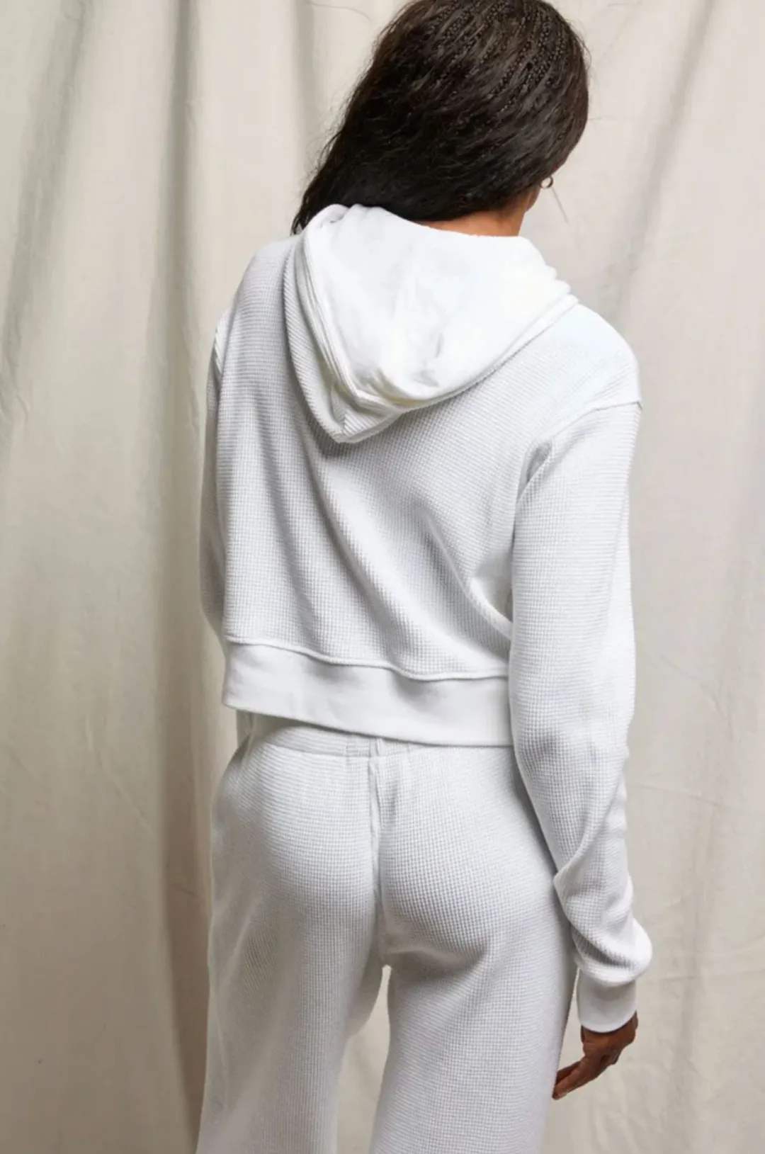 Inez Waffle Zip Hoodie