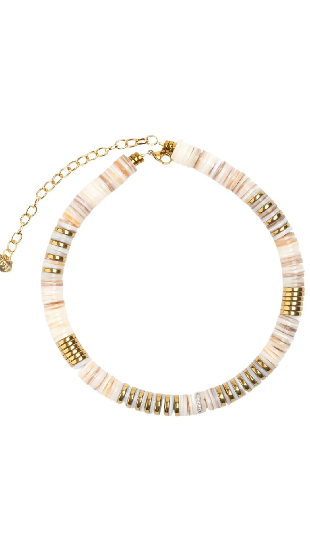 Jaipur Cream Seashell Puka Necklace