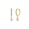 14k Dangling Pave Diamond Earrings