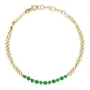 14k Emerald Tennis Bracelet