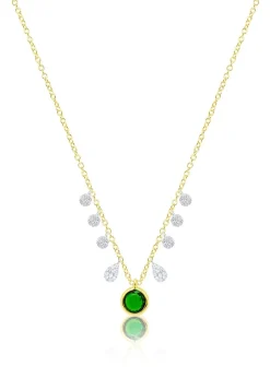 14k Green Chrome Diamond Necklace