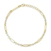 14k Linked Prong Diamond Bracelet