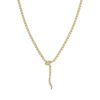 14k Pave Diamond Serpent Necklace