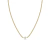 14k Prong Diamond Quad Chain Necklace