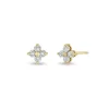 14k Prong Diamond Quad Studs