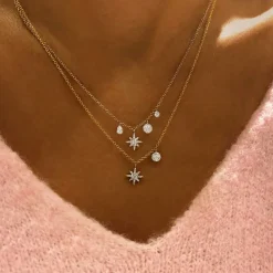 14k Starburst Necklace
