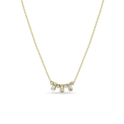 14k Tapered Baguettes Necklace