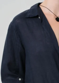 Kayla Shrunken Linen Shirt