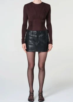 Keira Mini Skirt in Croc