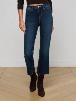Kendra High Rise Crop Flare Jeans