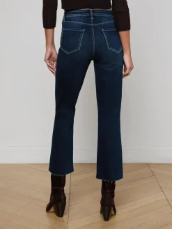 Kendra High Rise Crop Flare Jeans