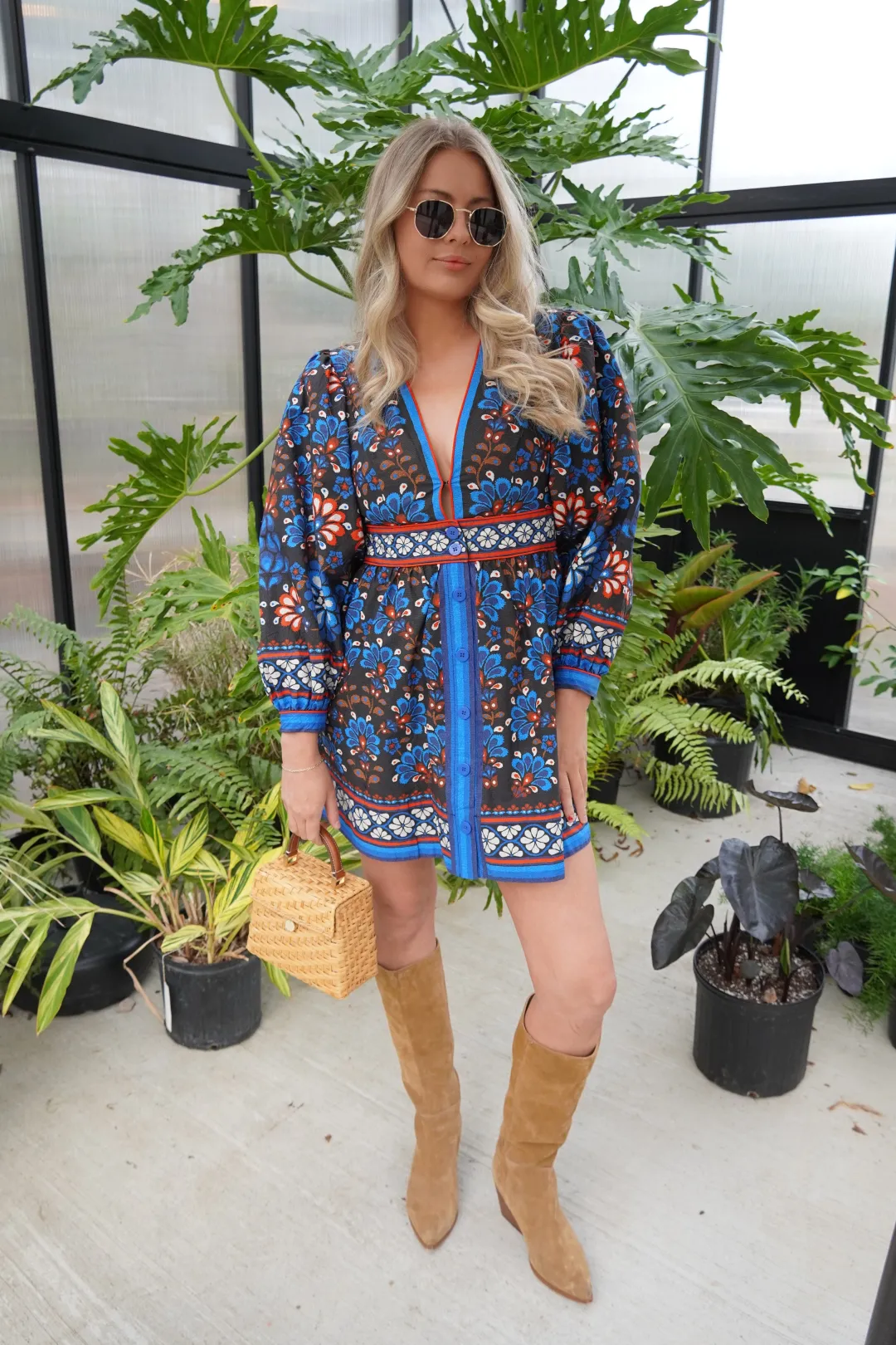 Latina Scarf Black Mini Dress