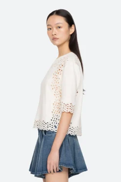 Leila Eyelet Sweater