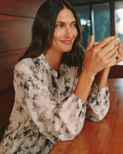 Long Sleeve Shirred Raglan Shirt